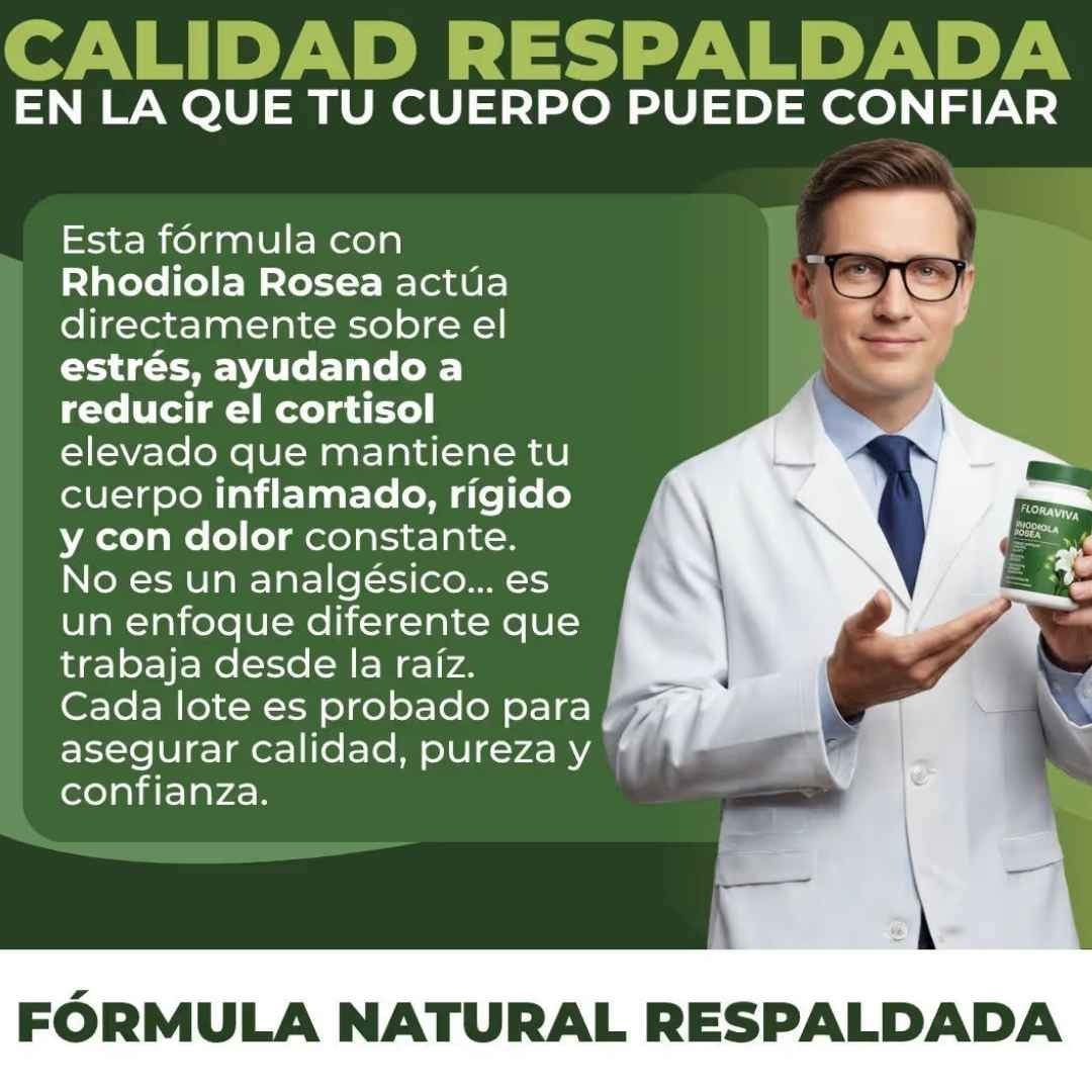 RHODIOLA ROSEA FLORAVIVA X60 CAPS-Balance de Cortisol para Bajar Peso