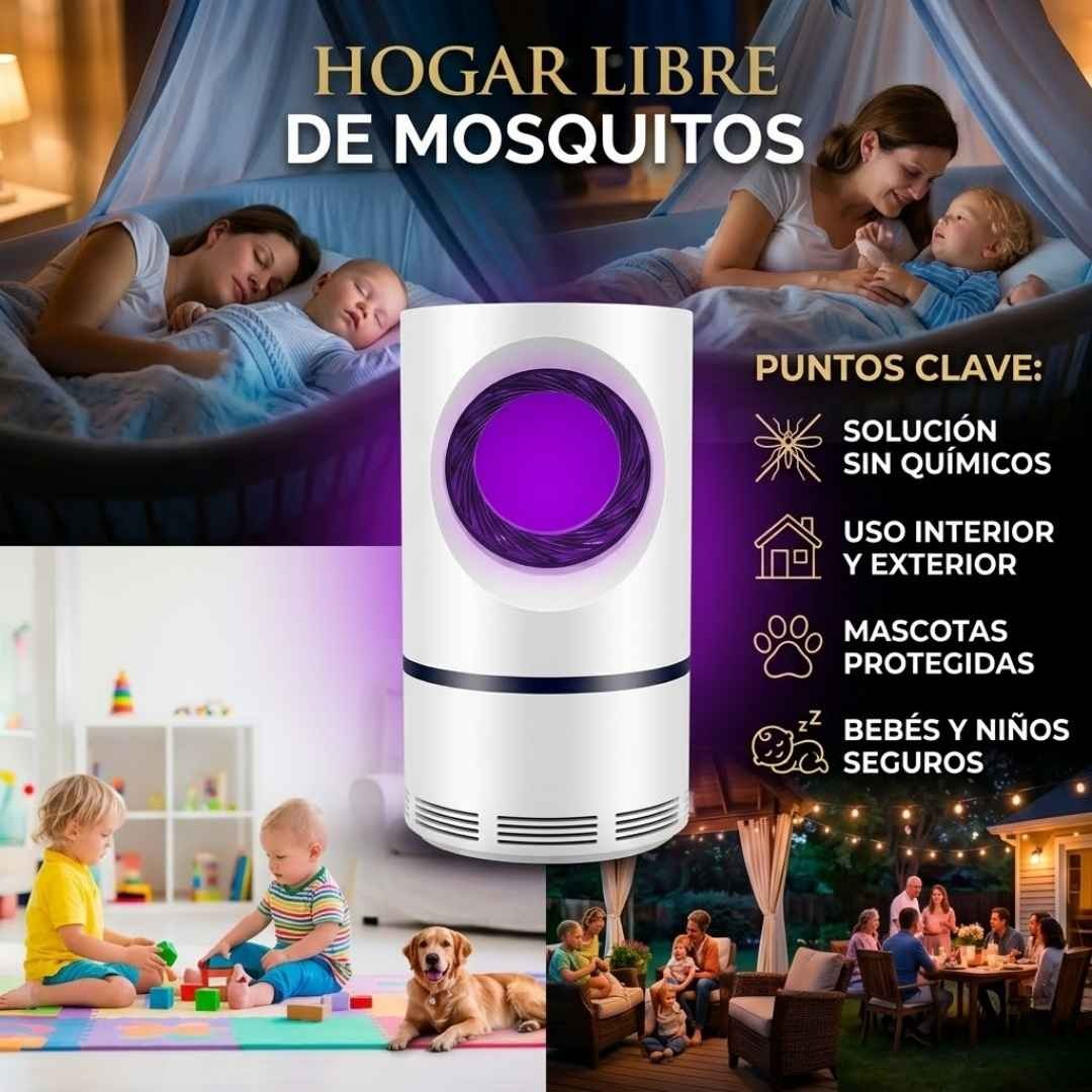 LAMPARA MATAMOSQUITOS LUZ UV: TU FAMILIA DESCANSA SEGURA Y TRANQUILA