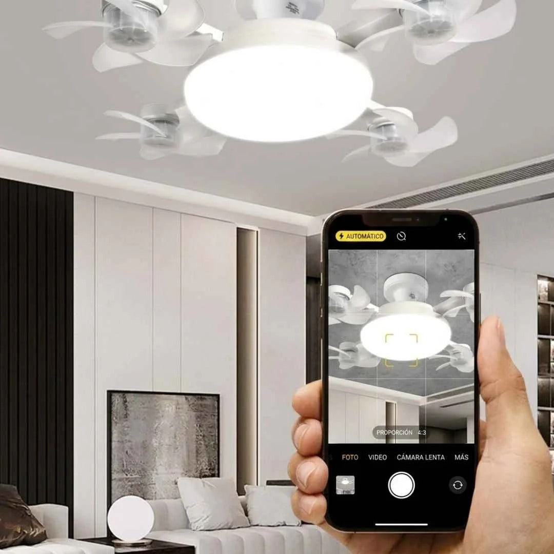 Lámpara Ventilador de Techo - Refresca e Ilumina Tu Espacio