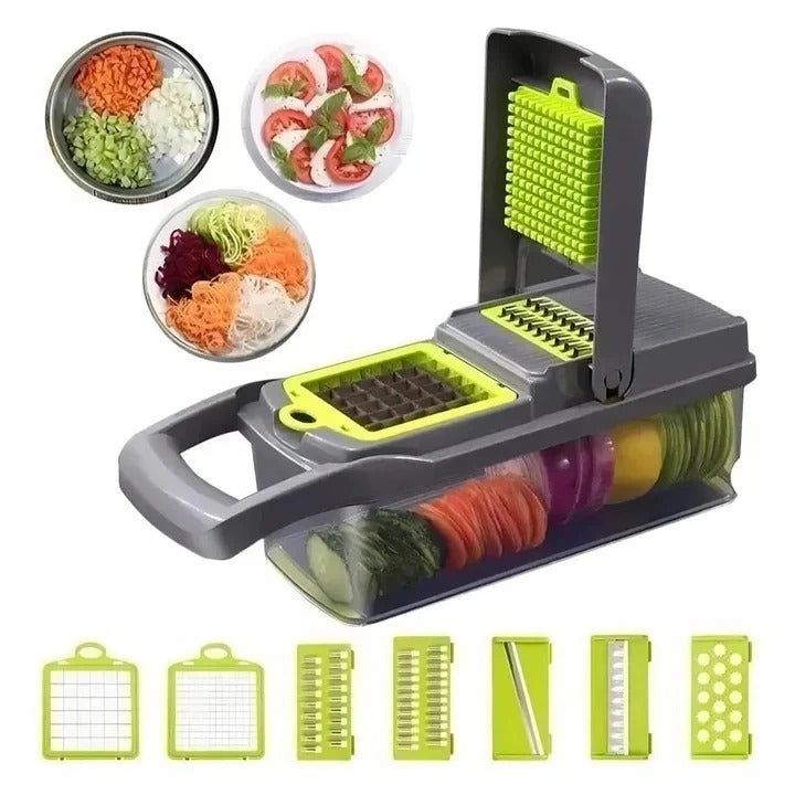 PICADOR DE FRUTAS Y VERDURAS MULTIFUNCIONAL 16 EN 1