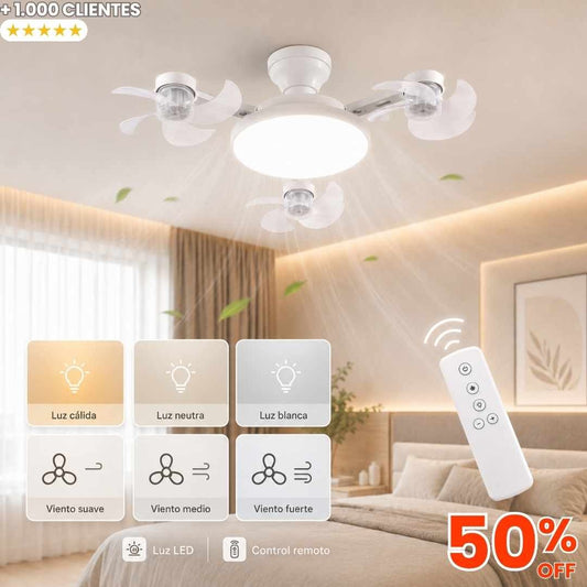 Lámpara Ventilador de Techo - Refresca e Ilumina Tu Espacio