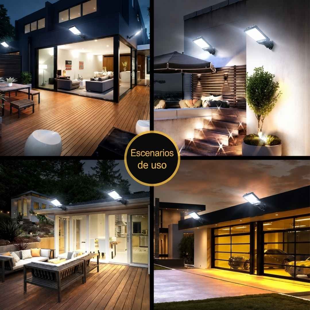 Lampara Reflector Led Con Panel Solar - Oferta X2 Hogar Protegido y Vigilado