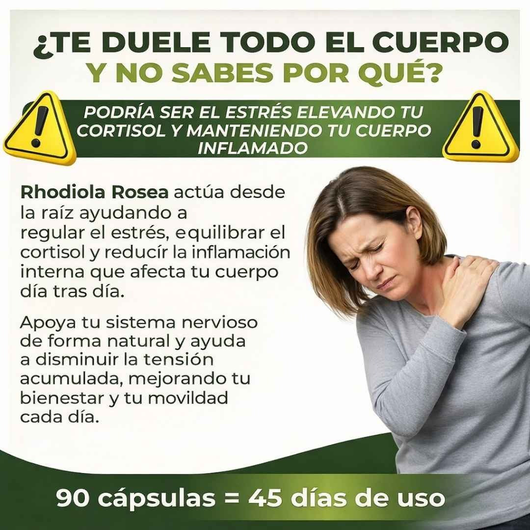 RHODIOLA ROSEA FLORAVIVA X60 CAPS-Balance de Cortisol para Bajar Peso
