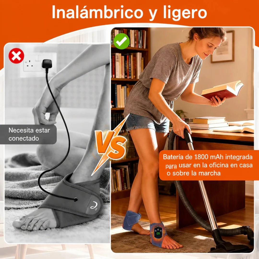 MASAJEADOR DE TOBILLO INALÁMBRICO – Después de tanto movimiento, el cuerpo pide descanso