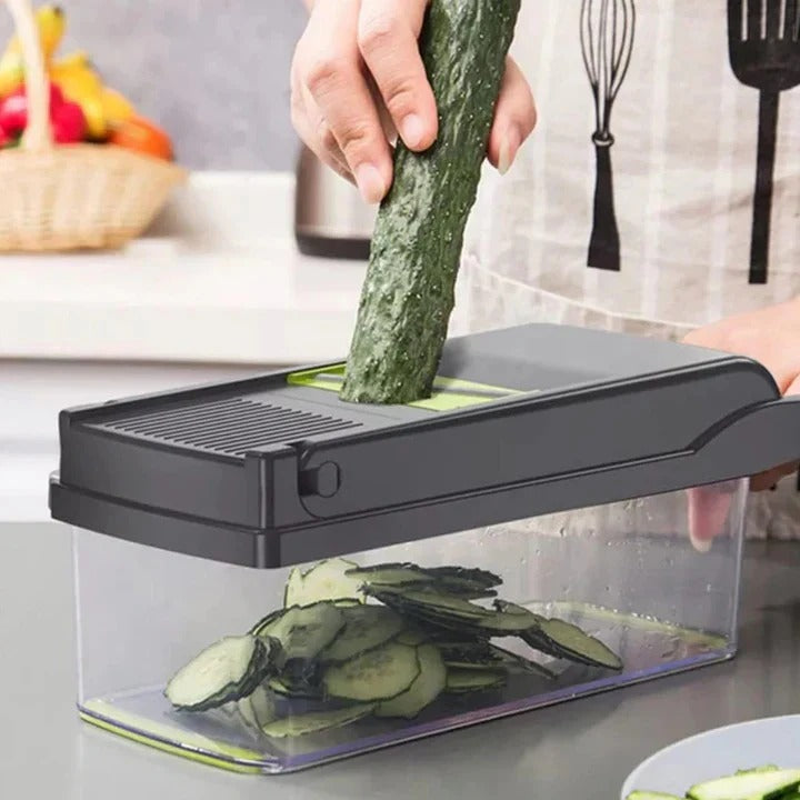 PICADOR DE FRUTAS Y VERDURAS MULTIFUNCIONAL 16 EN 1