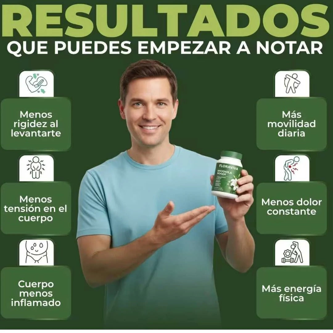 RHODIOLA ROSEA FLORAVIVA X60 CAPS-Balance de Cortisol para Bajar Peso