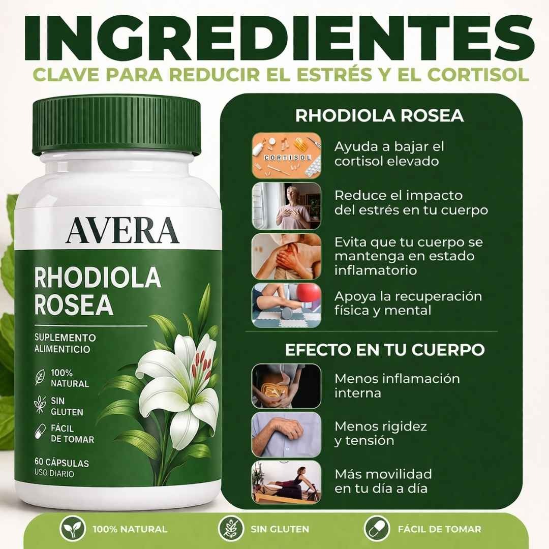 RHODIOLA ROSEA FLORAVIVA X60 CAPS-Balance de Cortisol para Bajar Peso