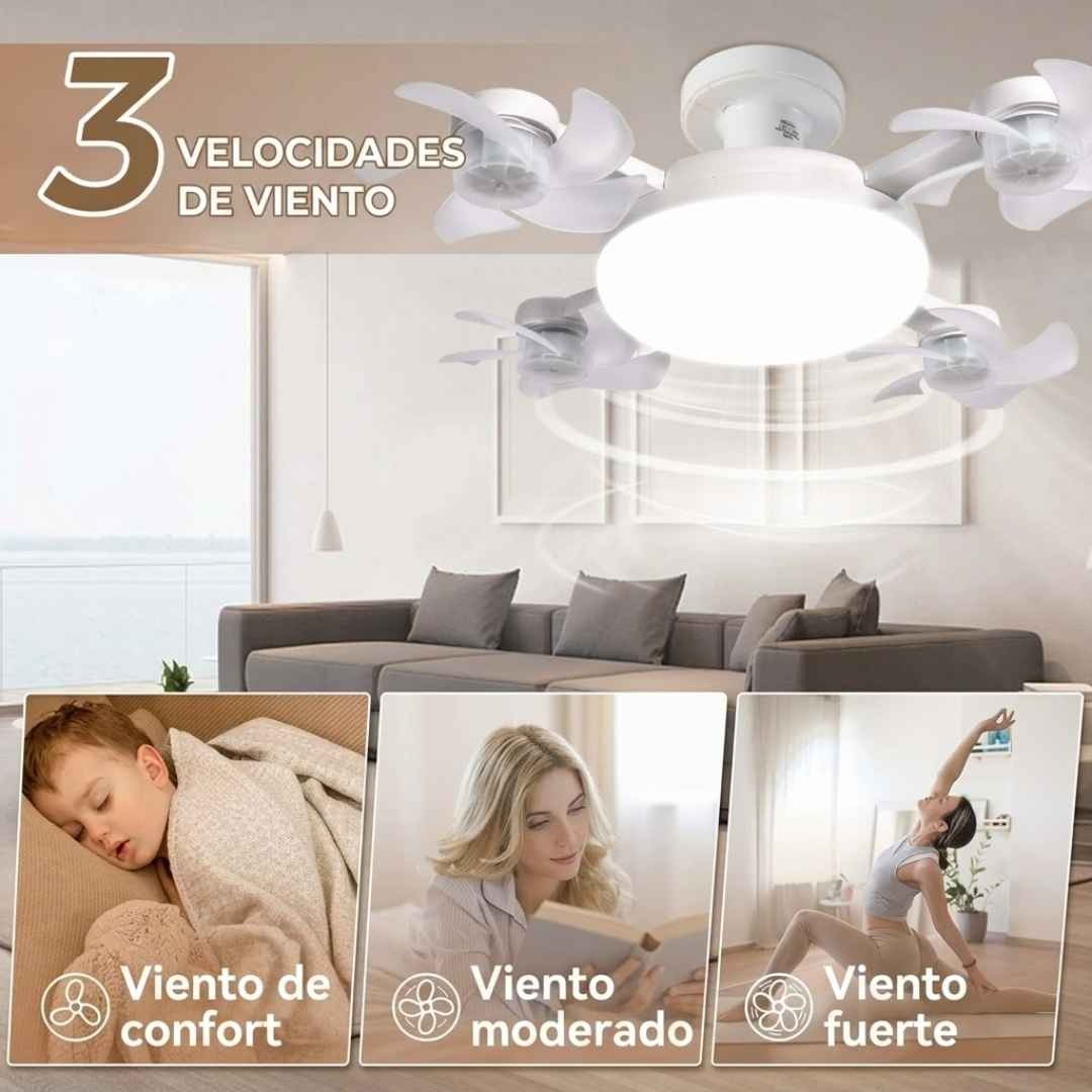Lámpara Ventilador de Techo - Refresca e Ilumina Tu Espacio